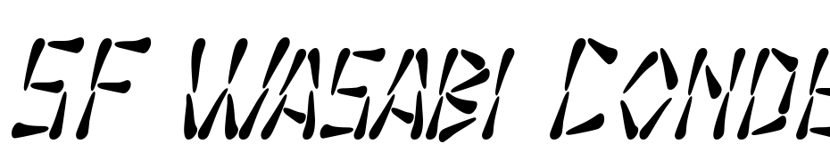 SF Wasabi Condensed Italic cкачати шрифт безкоштовно